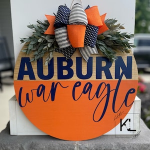 Auburn Door Hanger | Auburn War Sign | Auburn Sign | Auburn Door Wreath ...