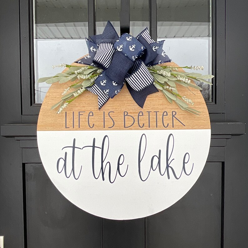 Front Door Decor Lake House Front Door Wreath Lake House Etsy