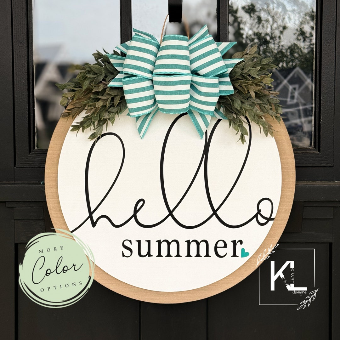 Sass & Belle plaque de porte hello summer