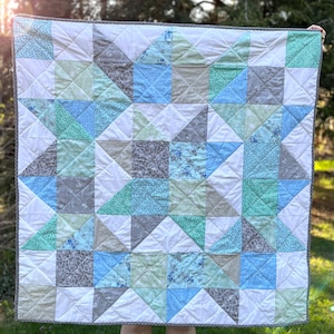 Modern Star Patchwork Throw Quilt, Modern Patchwork Quilt, Star Patchwork Quilt, Modern Throw Quilt, Throw Patchwork Quilt, Quilt