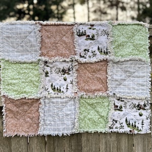 Woodland Baby Boy Rag Quilt, Woodland Rag Quilt, Baby Rag Quilt, Baby Quilt, Quilt