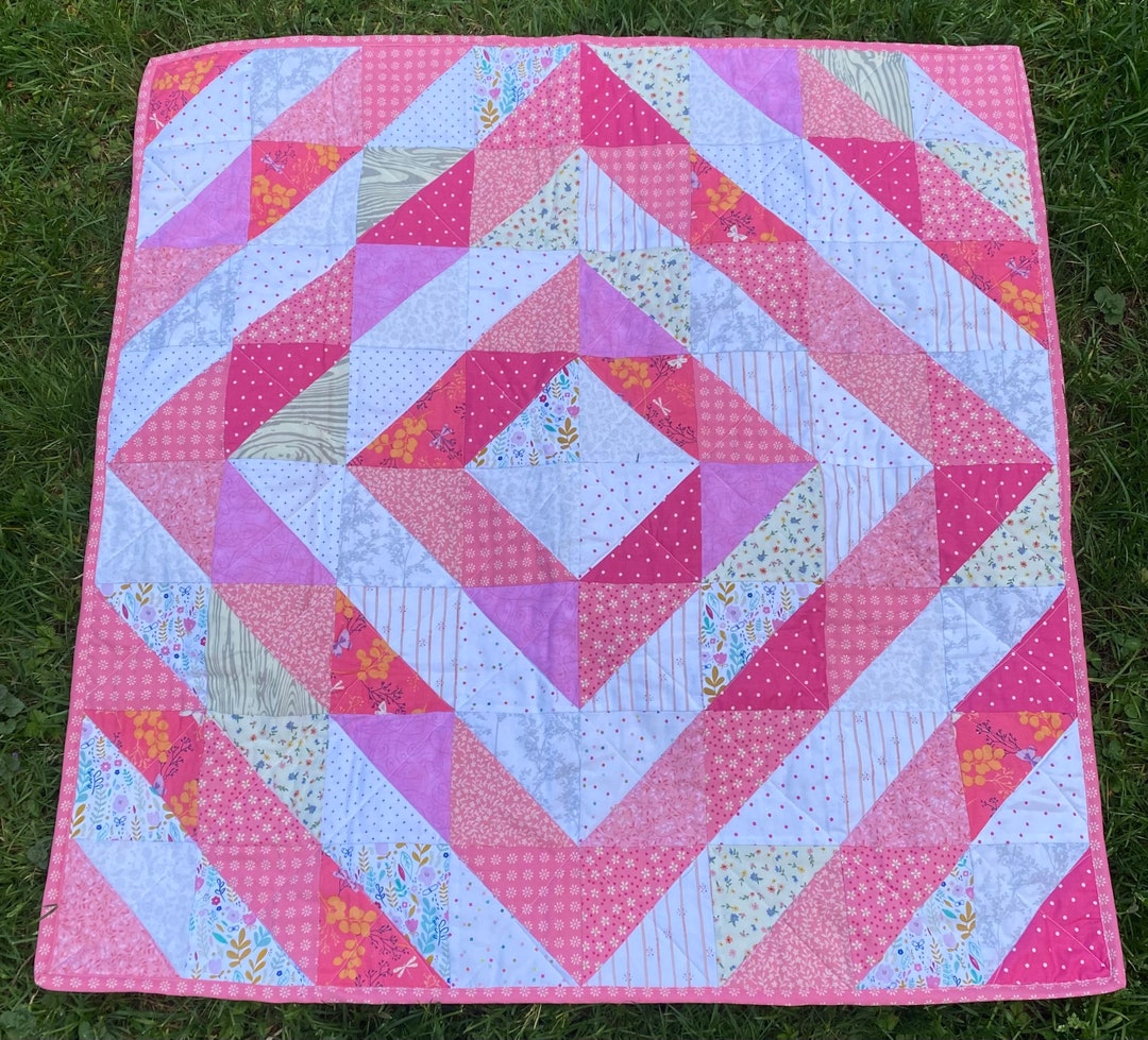 Modern Baby Girl Patchwork Quilt - Etsy
