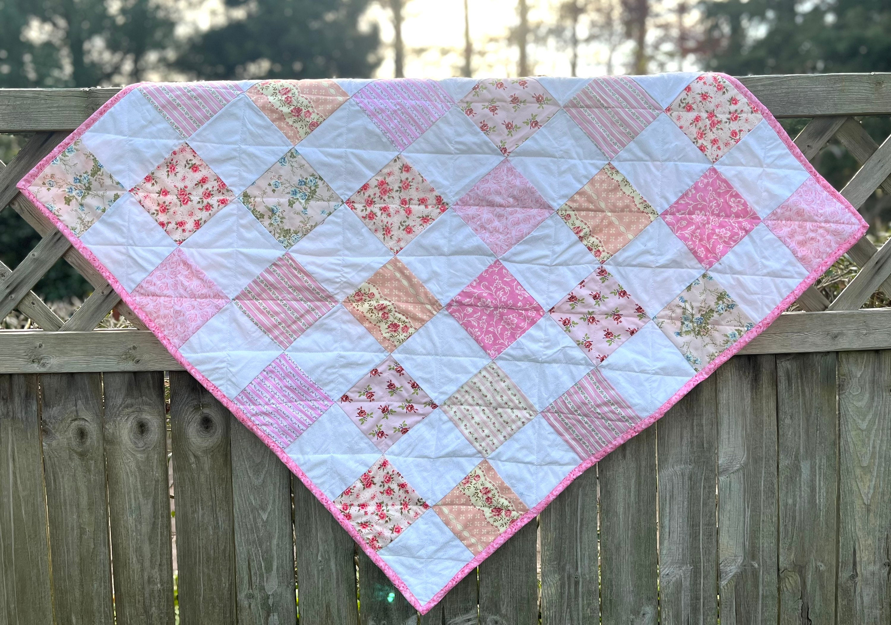 Shabby Chic Patchwork Baby Quilt Shabby Chic Baby Quilt Baby Etsy