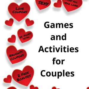 Games and Activities for Couples to Use All Year Long |  Printable Coupons | Valentine&#39;s, Anniversary, Christmas | Instant Download