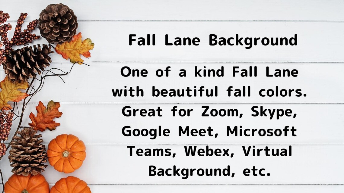 Fall Lane Background for Zoom, Skype, Google Meet, Microsoft Teams ...