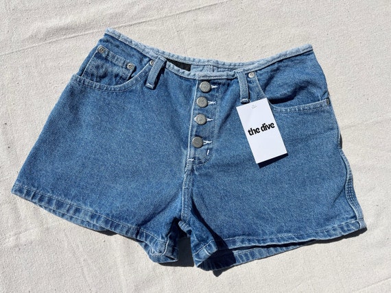 vintage y2k no boundaries denim shorts button fly… - image 3