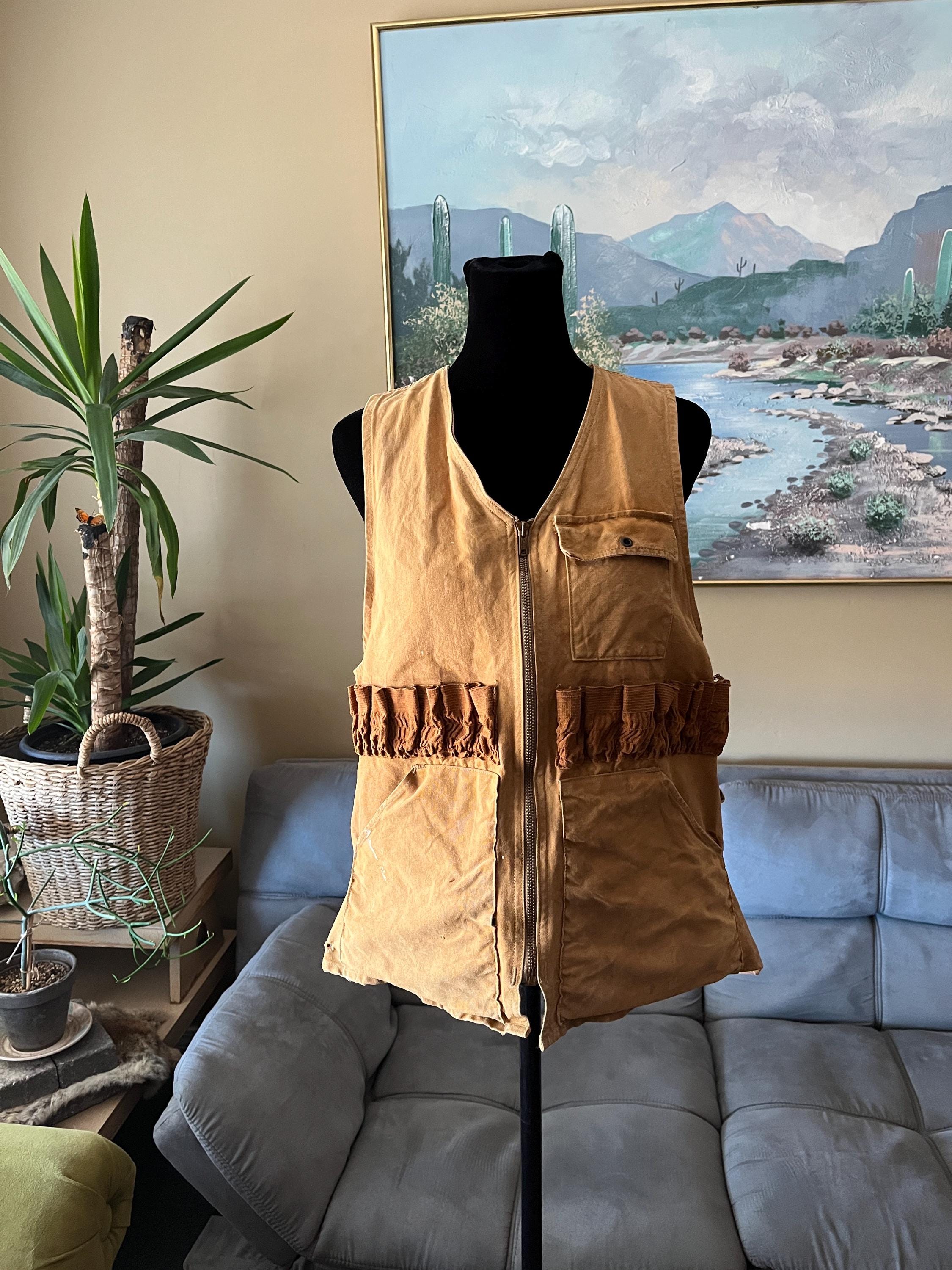 Vintage 1970s French ‘Eclair’ Zip Hunting Shooting Vest Green - Retro  Utility Workwear, Military