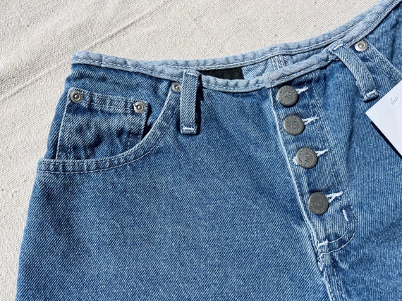 vintage y2k no boundaries denim shorts button fly… - image 4