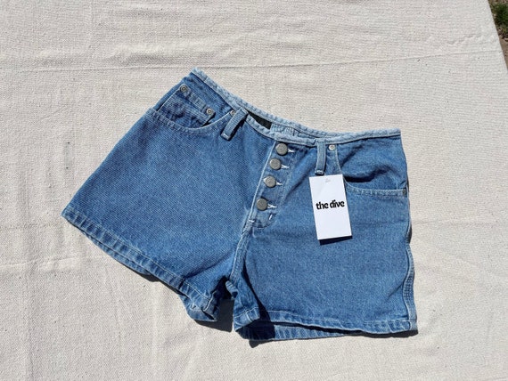 vintage y2k no boundaries denim shorts button fly… - image 1