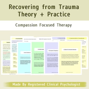 Trauma healing/ Recover from trauma with compassion/ Post-traumatic growth/ Compassion Focused Therapy/ Therapy worksheet/ Mental health