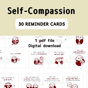 Self-Compassion Reminder Cards: Baby Buddha Affirmations (Digital Download)