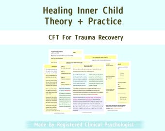 Inner Child Healing: Compassion Focused Therapy Worksheets (PDF)