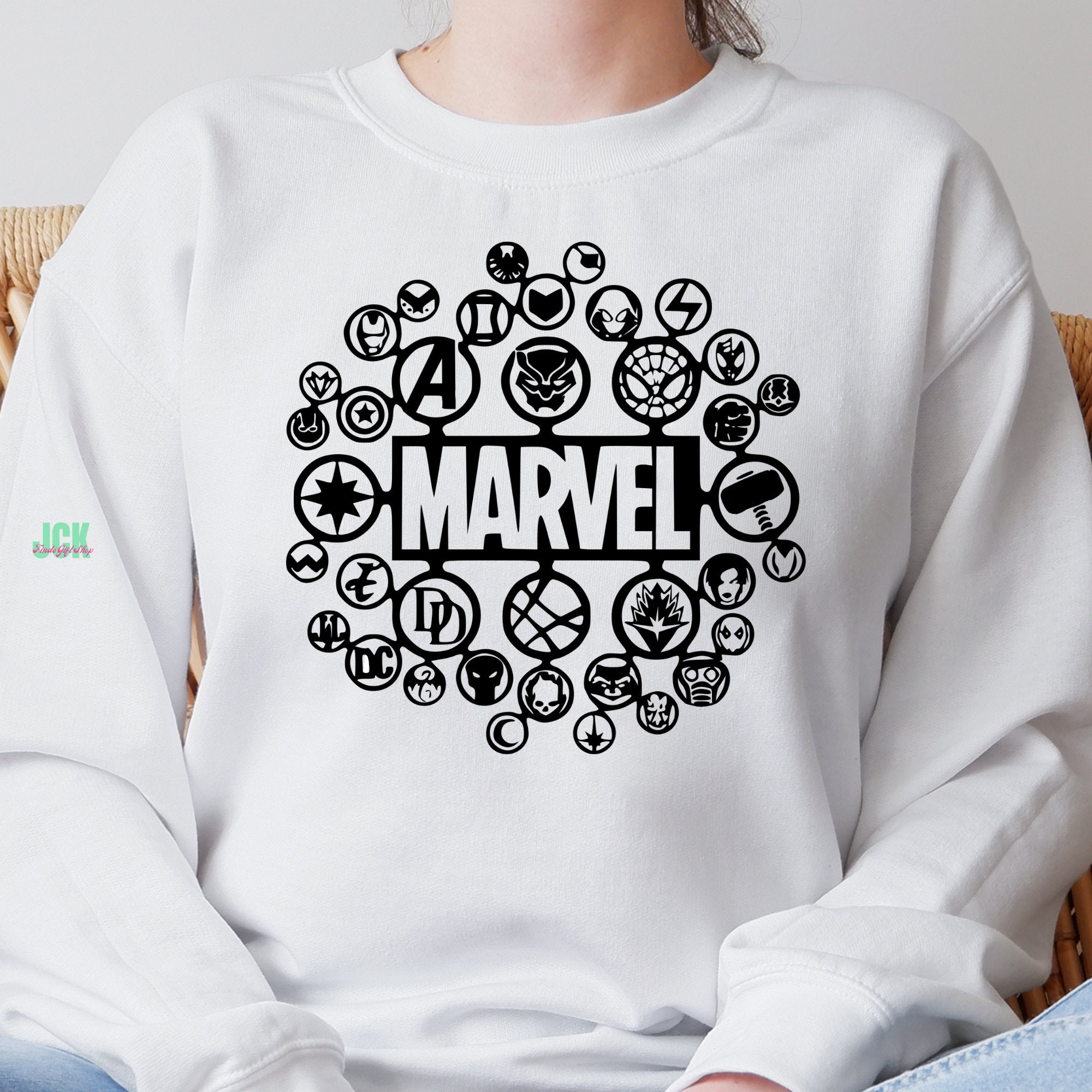 Marvel Sweatshirt Marvel Gift for Women Marvel Fan - Etsy Denmark