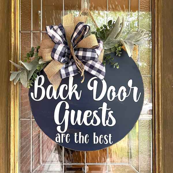 Front Door Decor, Front Door Wreath, Welcome Sign for Front Door, Back Door Sign, Patio Door Hanger, Porch Door Sign, Patio Decor