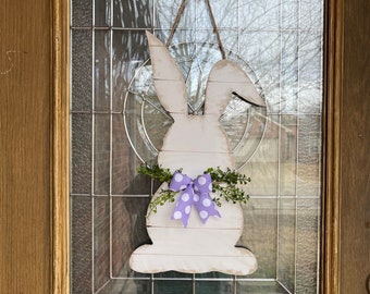 Front Door Decor | Easter Bunny Door Hanger | Easter Decor l Front Door Wreath | Easter Door Sign | Easter Door Hanger | Easter Welcome