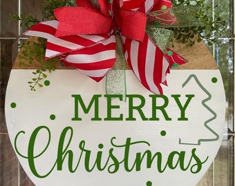 Christmas Door Hanger, Christmas Wreath, Christmas Door Wreath, Christmas Decor, Merry Christmas Sign, Winter Door Wreath, Christmas Sign