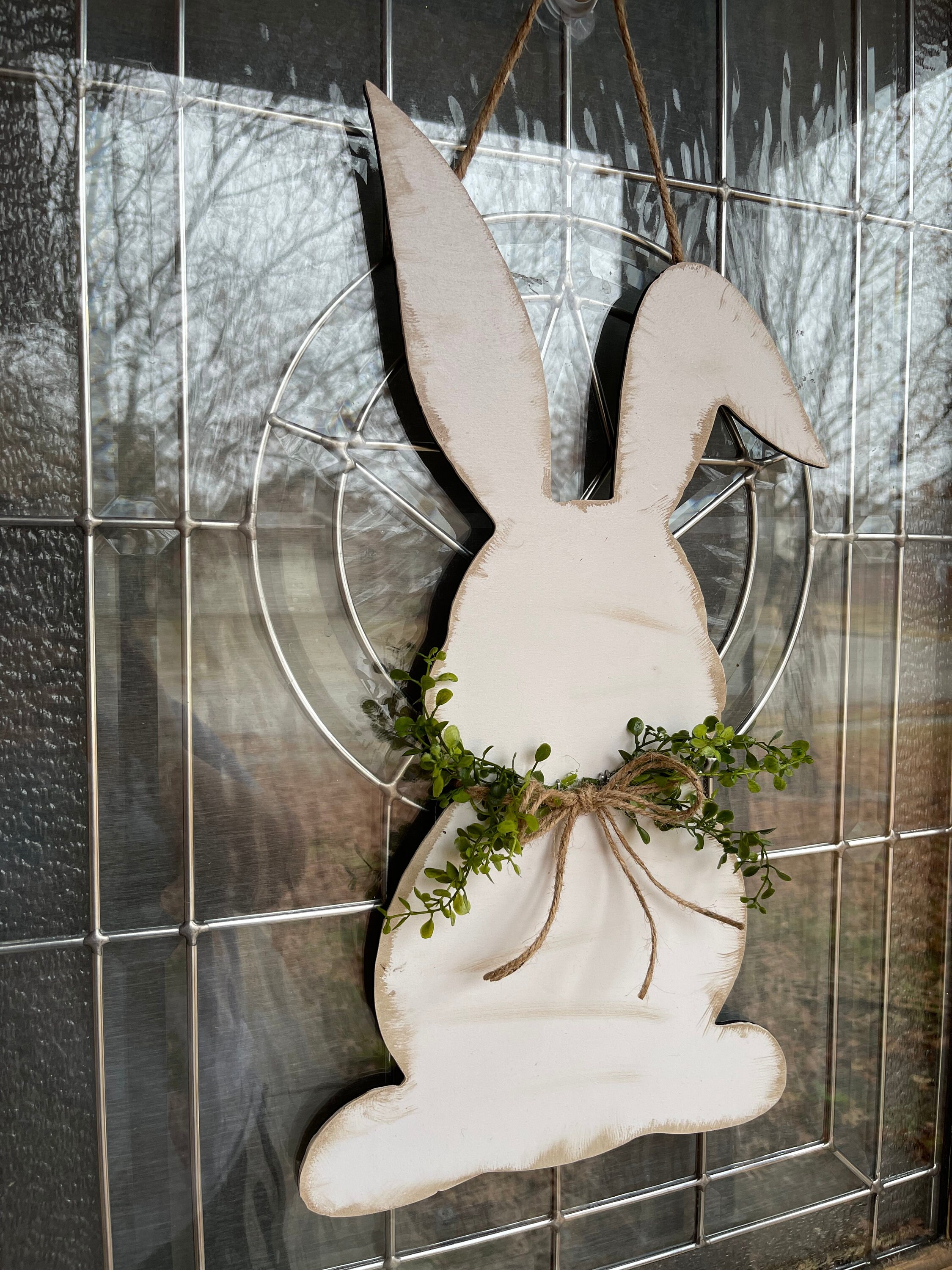 Front Door Decor | Easter Bunny Door Hanger | Easter Decor l Front Door Wreath | Easter Door Sign | Easter Door Hanger | Easter Welcome