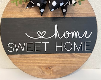 Front Door Decor l Home Sweet Home l Welcome Door Hanger l Welcome Wreath l Door Hanger l Door Wreath l Housewarming Gift l Wedding