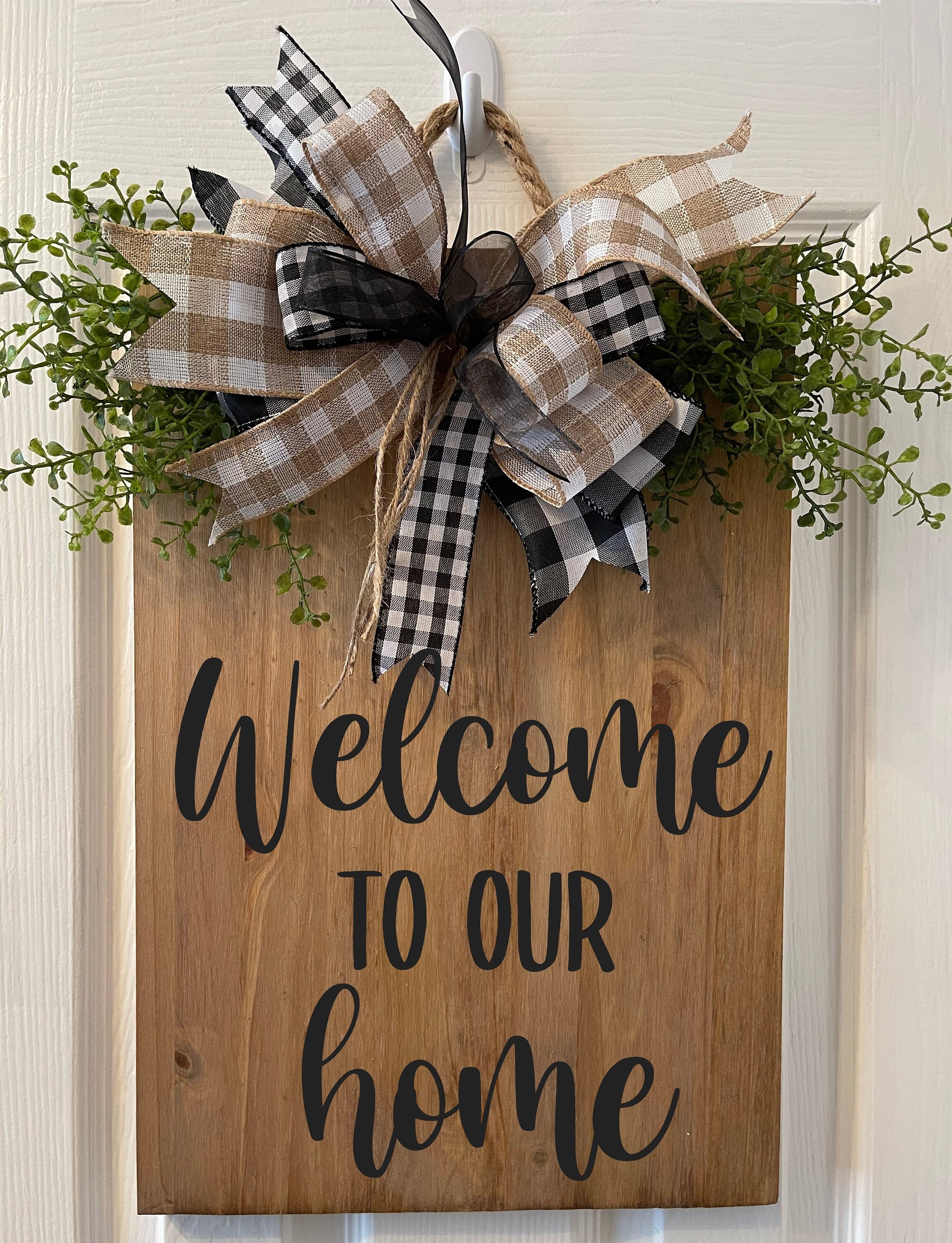 Welcome to Our Home Front Door Decor Home Sweet Home | Etsy