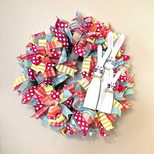 Easter Bunny Wreath, Easter Wreath, Spring Wreath for Front Door, Easter Wreath for Front Door, Bunny Wreath, Easter Decor, Spring Decor