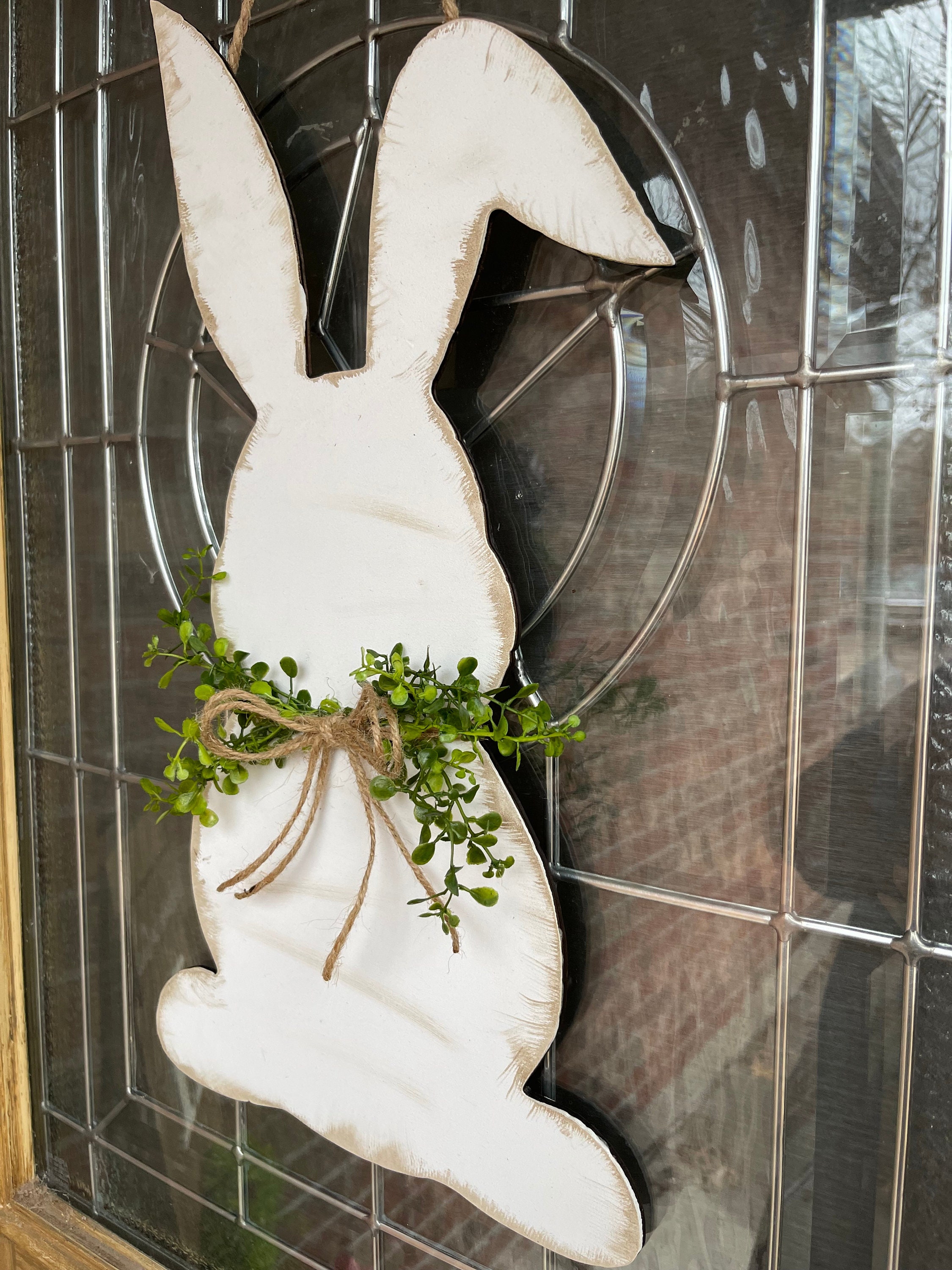 Front Door Decor | Easter Bunny Door Hanger | Easter Decor l Front Door Wreath | Easter Door Sign | Easter Door Hanger | Easter Welcome