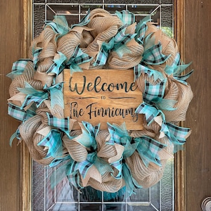Welcome Wreath, Welcome Wreath Front Door, Family Welcome Wreath, Front Door Wreath, Front Door Decor, Year Round Wreath, Everyday Wreath
