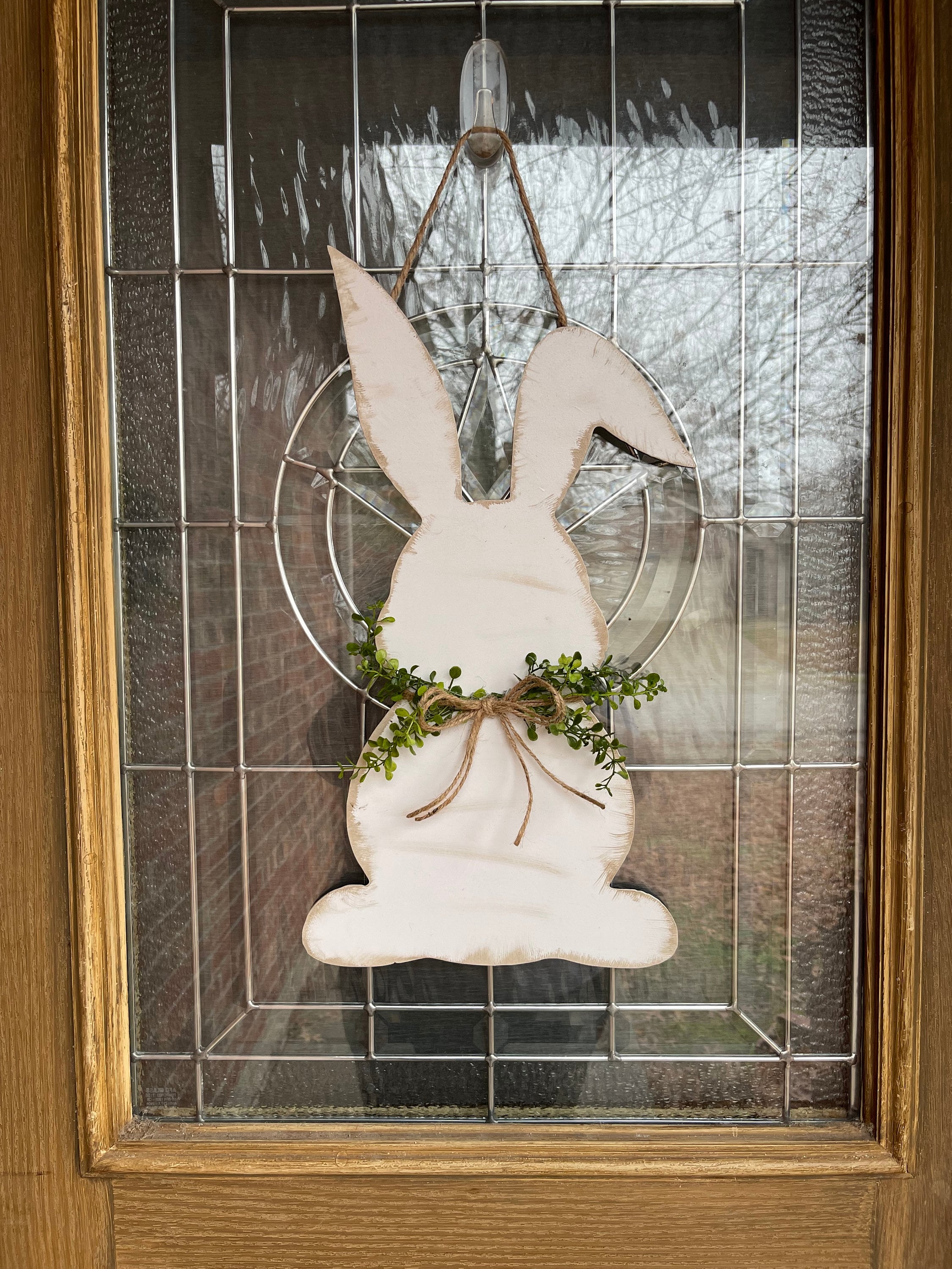 Front Door Decor | Easter Bunny Door Hanger | Easter Decor l Front Door Wreath | Easter Door Sign | Easter Door Hanger | Easter Welcome