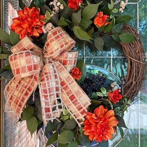 Fall Wreath, Fall Grapevine Wreath, Fall Farmhouse Wreath, Fall Wreath for Front Door, Fall Decor, Grapevine Wreath, Front Door Wreath