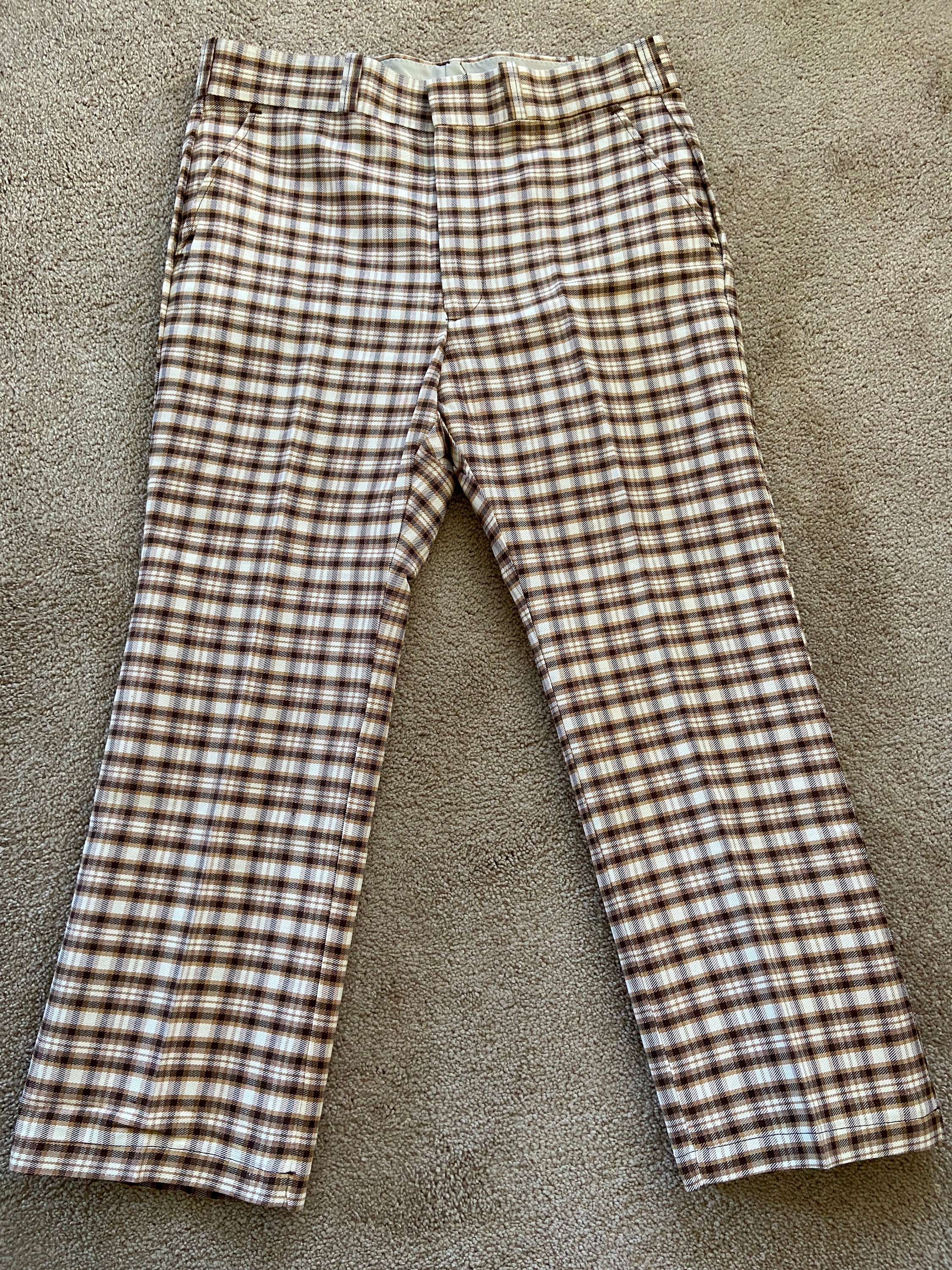 70s〜80s Sears PERMA PREST PANTS シアーズ Vintage 1970s Tan Perma Prest Trousers by Sears Size 36