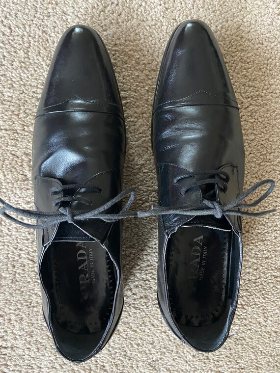 Men's Black Prada Dress Shoes 42 Pointy - Etsy Men's Black Prada Dress Shoes 42 Pointy - Etsy