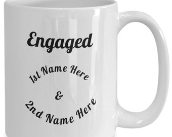 Personalized Customized Engagement Mug-Gift for Couple-Engagement Gift Mug-Engagement Announcement