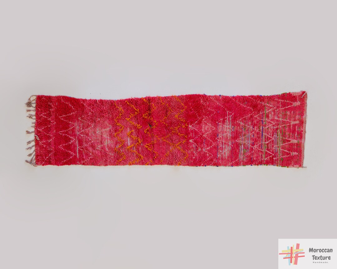 29 Ft Red Berber Moroccan Rug Runner Moroccan Rug Red Berber Runner Rug ...