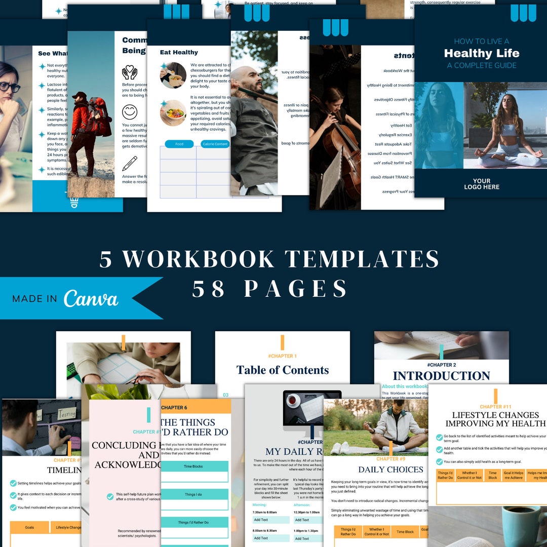 Canva Workbook Templates | Coaching Worksheet Canva Template Bundle ...