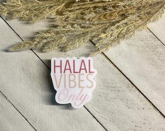 Halal Vibes Only Sticker, Islamic Stickers, Laptop Decal, Planner Stickers, Bullet Journal, Inspirational, Waterproof