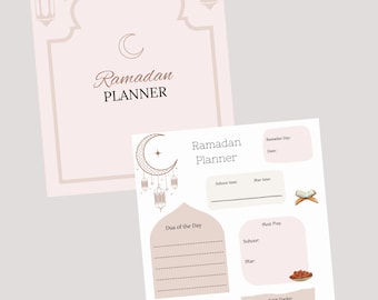 Ramadan Planner: Minimalist Islamic Journal Editable Template