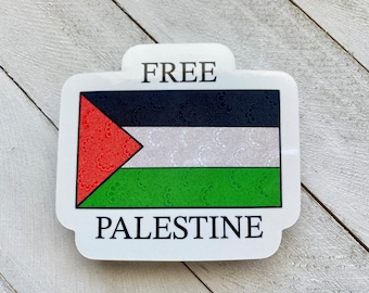Palestine Flag Waterproof Sticker, Laptop Decal
