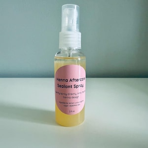 Henna Sealant Spray, Mehndi Finishing Spray, Henna Aftercare, Dark Henna Stain, Organic Spray