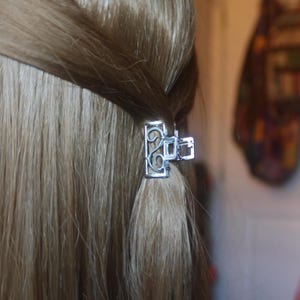 Mini Pixie Hair Clips | Whimsical Spiral Metal Claw Clips | Fairy Cottagecore Hair Accessories | Silver Mini Hair Clips