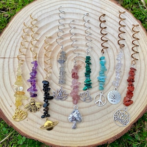 Customizable Crystal Hair Twists  | Crystal Hair Accessories, Hippie Hair Accessories, Wire Hair Wrap