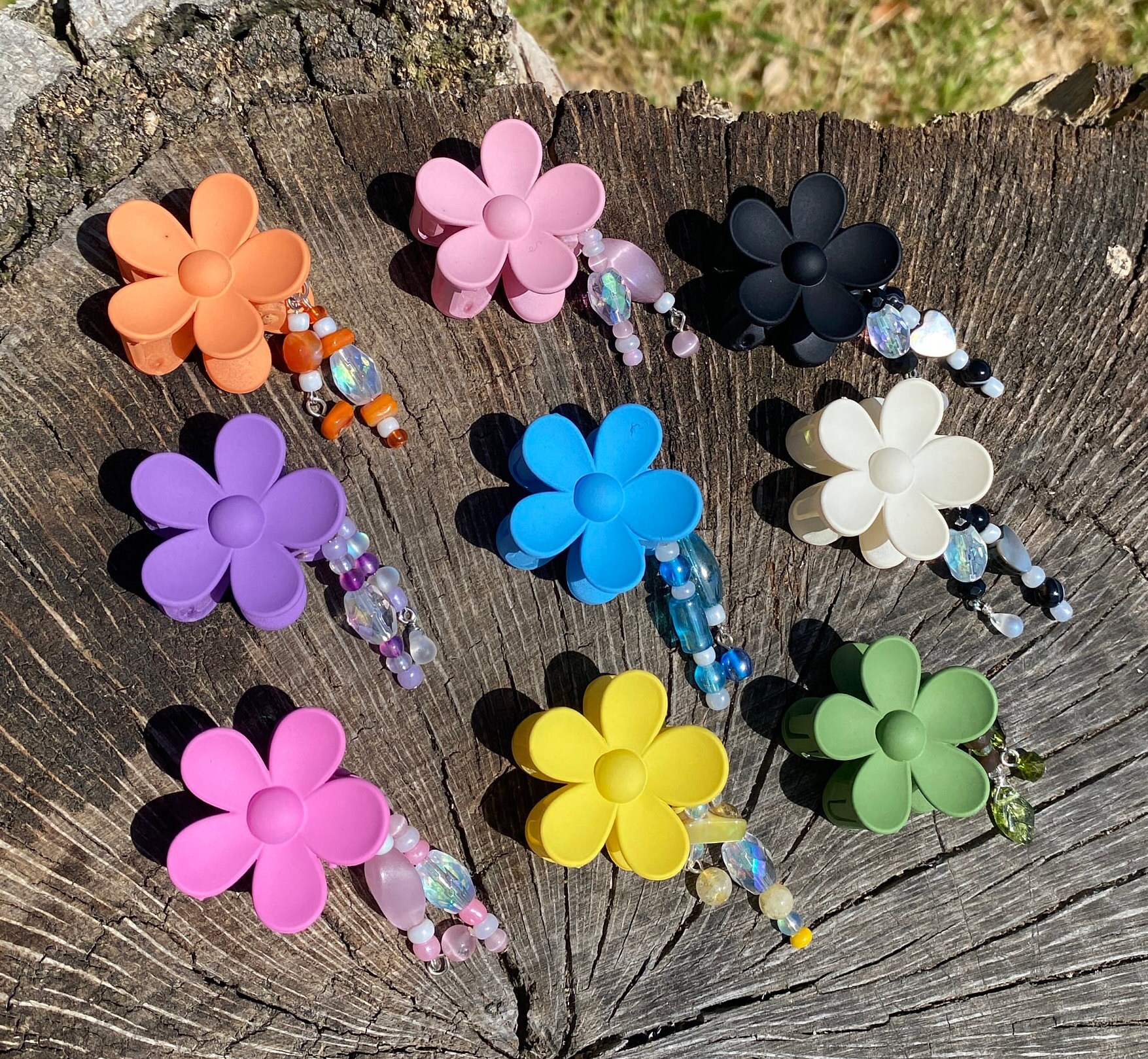 Tiny Fairy Flower Claw Clips Small Flower Claw Clips Fairy Claw Clips Small Hair Clips Handmade Claw Clips Etsy UK