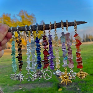 Customizable Crystal Keychains | Spiritual Hippie Keychains, Gemstone Keychains, Natural Healing Crystals, Healing Keychains