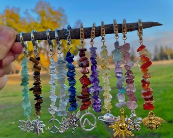 Customizable Crystal Keychains | Spiritual Hippie Keychains, Gemstone Keychains, Natural Healing Crystals, Healing Keychains