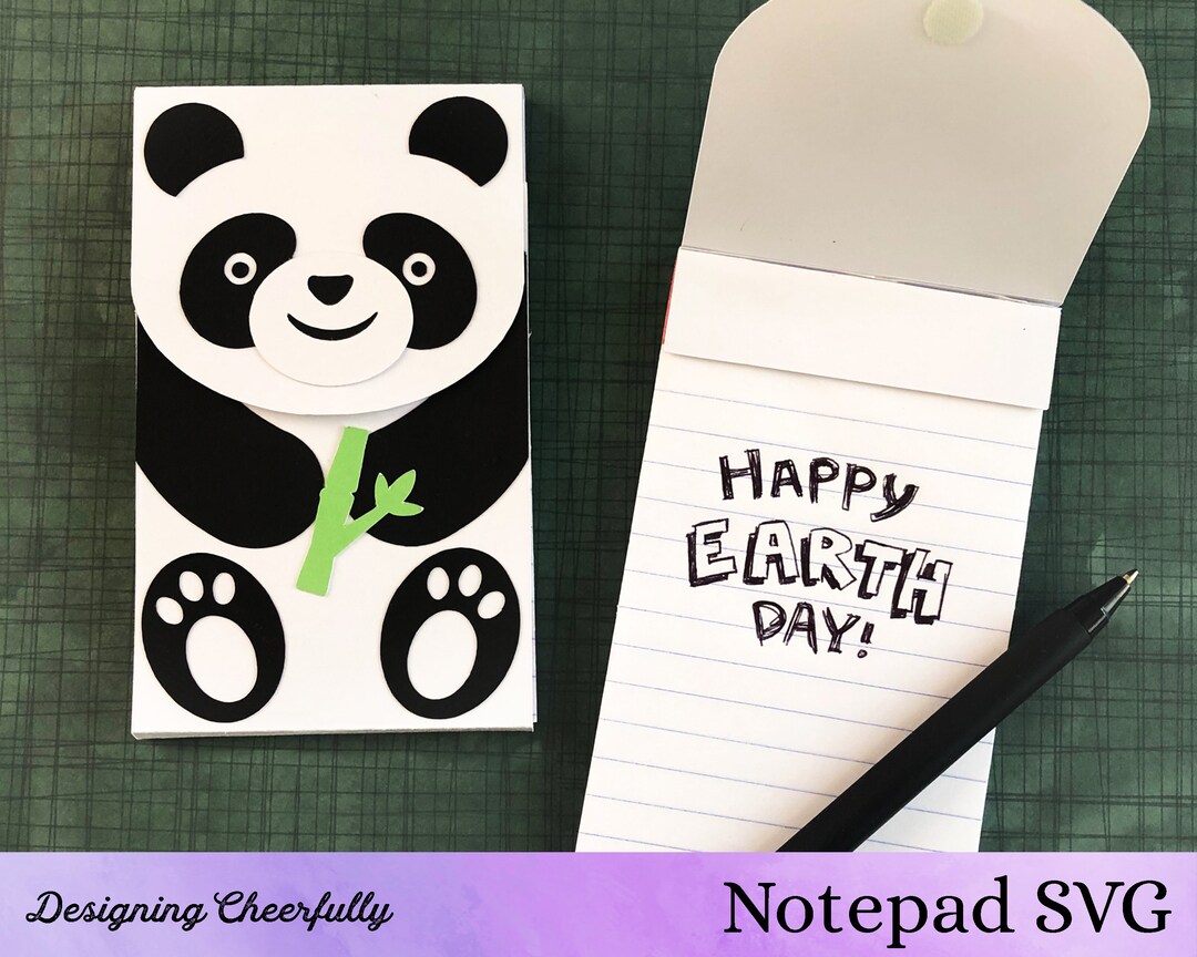 Panda Notepad SVG Cut File Panda Gift Cricut Cut File Instant Digital ...