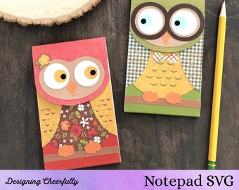 Owl Notepad SVG Cut File | Owl SVG | Cricut Craft