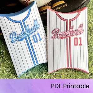 Baseball Jersey Kissen Box, Baseball Gastgeschenke, printable digitaler Download