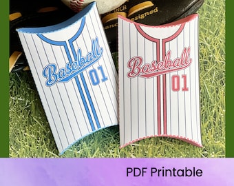Baseball Jersey Kissen Box, Baseball Gastgeschenke, printable digitaler Download