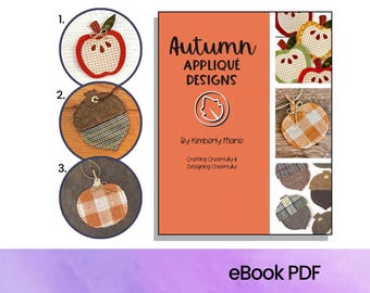 Herbst Applikation Designs eBook, Digital Download, 3 Herbst Muster