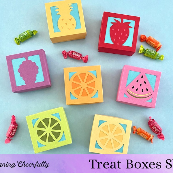 Fruit Treat Boxes SVG Cut Files | Fruit-Themed Party Favors | Digital Download