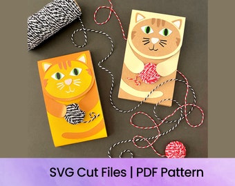 Katze Notizblock SVG Schnittdatei | Katzengeschenk | Cricut-Cut-Datei | Sofortiger digitaler Download