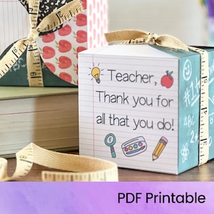 Danke Lehrer-Box | Druckbare digitale Datei